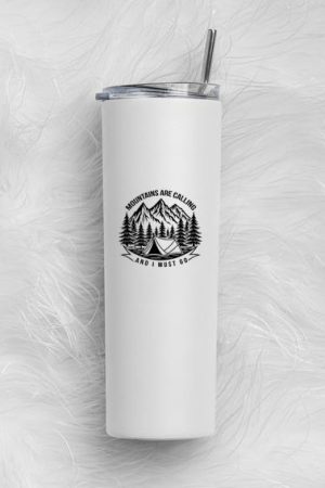 Adventurer Hiking Energetic Graphic Skinny Tumbler 20oz