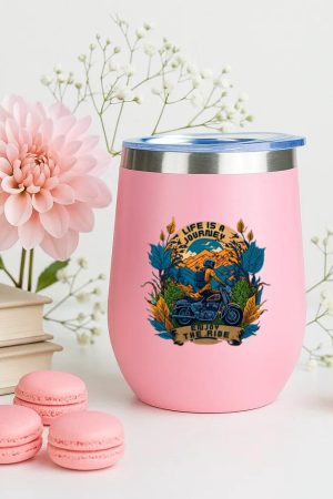 Adventurer Motorbike Confident Graphic 12oz Tumbler