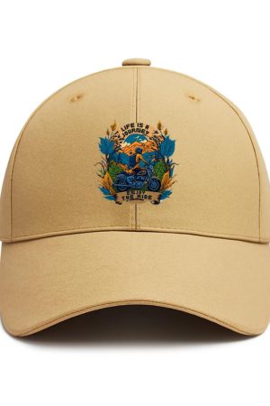 Adventurer Motorbike Confident Graphic Cotton Baseball Hat