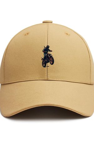Adventurer Motorbike Focused Graphic Cotton Baseball Hat