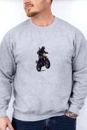 Adventurer Motorbike Focused Graphic Sweatshirt