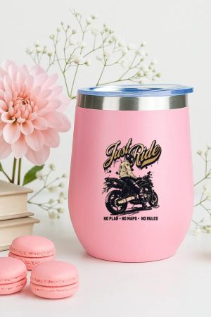 Adventurer Motorbike Happy Graphic 12oz Tumbler