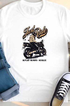 Adventurer Motorbike Happy Graphic T Shirt