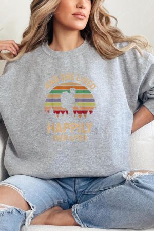 And She Lived Happily Ever After Hiking Camping Sweatshirt