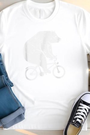 Bear Cyclist Biker T Shirt
