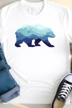 Bear Mountains Grizzly Hiking Camping T Shirt