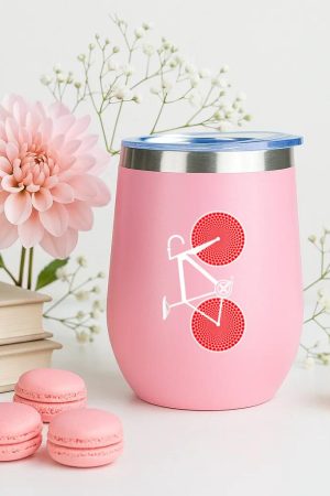 Bike Love Hearts Cyclist 12oz Tumbler