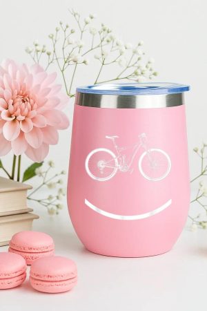 Bike Smiley Face MTB Cycling 12oz Tumbler