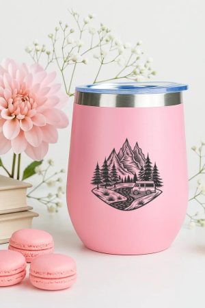 Camper Hiking Happy Bold 12oz Tumbler