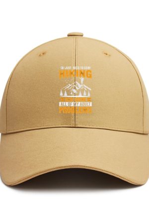 Camper Motorbike Happy Graphic Cotton Baseball Hat