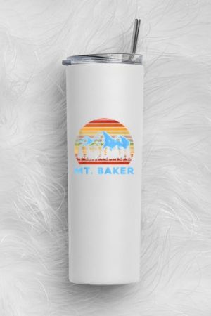 Camping Mt. Baker Hiking Nature Skinny Tumbler 20oz