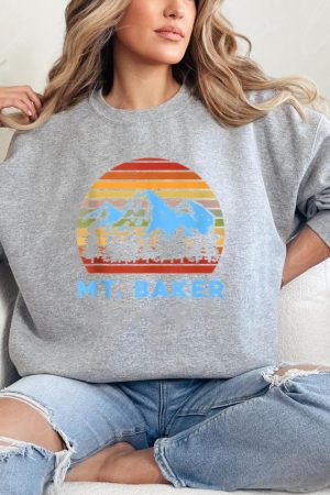 Camping Mt. Baker Hiking Nature Sweatshirt
