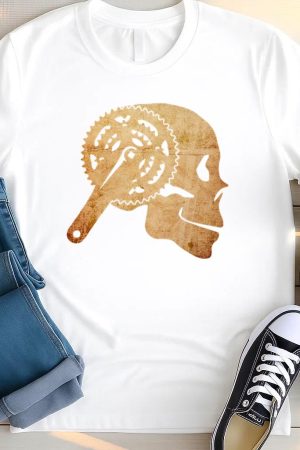 Cycling Skull Mountain Biker T Shirt