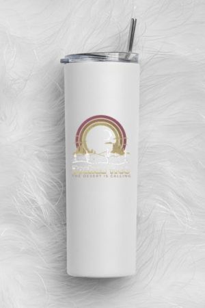 Earth Day Joshua Tree Desert Camping & Hiking Skinny Tumbler 20oz