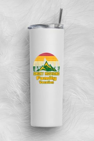 Family Vacation Hiking Camping Skinny Tumbler 20oz