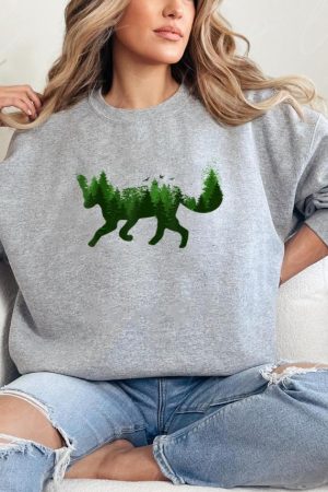 Fox Forest Nature Outdoor Hiking Camping Hunting Sweatshirt