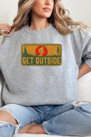 Get Outside Vintage Bigfoot Hiking Sweatshirt