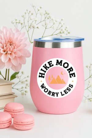 Hike More Worry Less Hiking 12oz Tumbler
