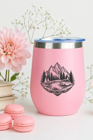 Hiker Hiking Brave Minimal 12oz Tumbler