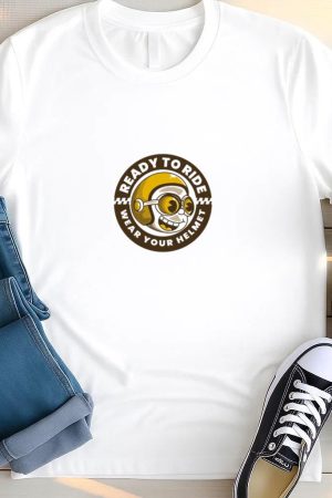 Hiker Motorbike Wild Minimal T Shirt