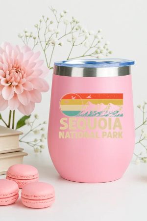 Hiking Camping Retro Style Sequoia National Park 12oz Tumbler