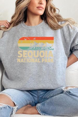 Hiking Camping Retro Style Sequoia National Park Sweatshirt