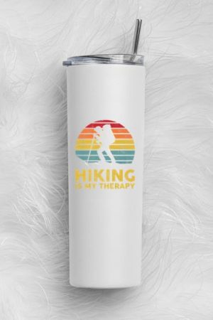 Hiking Is My Therapy Skinny Tumbler 20oz