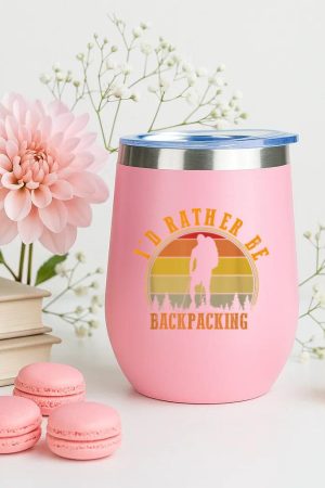 Id Rather Be Backpacking Hiking Camping 12oz Tumbler