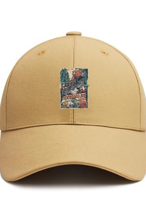 Man Motorbike Focused Minimal Cotton Baseball Hat