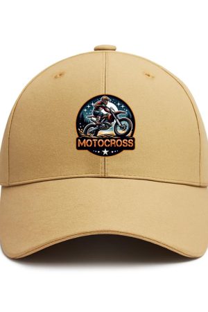 Man Motorbike Happy Minimal Cotton Baseball Hat