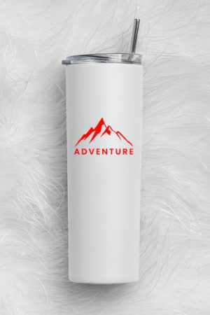 Mountain Adventure Hiking Camping Skinny Tumbler 20oz