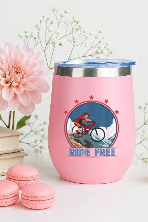Mountain Bike Cycling Ride Free 12oz Tumbler