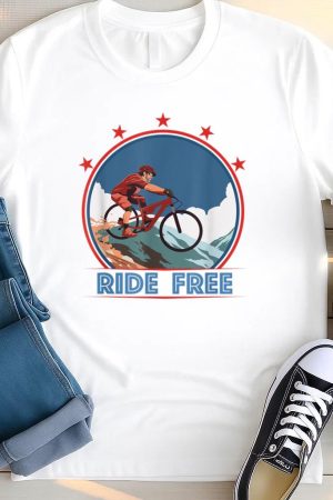 Mountain Bike Cycling Ride Free T Shirt