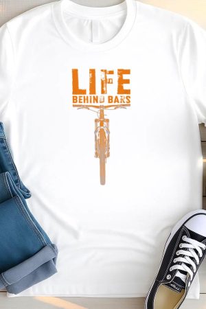 Mountain Bike Life Behind Bars Cycling T Shirt
