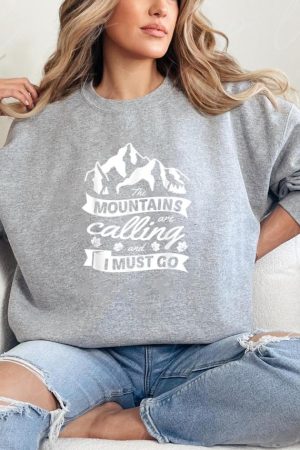 Mountains Are Calling Hiking Camping Sweatshirt