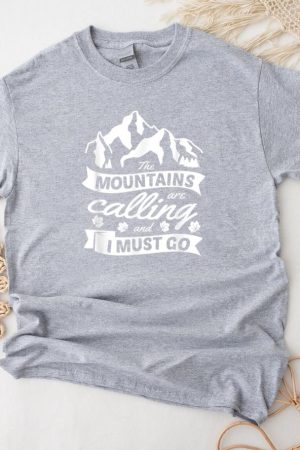 Mountains Are Calling Hiking Camping T-Shirt