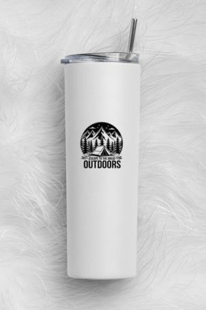 Nature Hiking Focused Flat Skinny Tumbler 20oz
