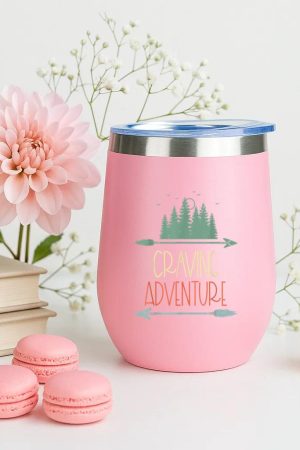 Retro Outdoorsy Forest Hiking Adventure 12oz Tumbler