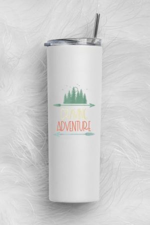 Retro Outdoorsy Forest Hiking Adventure Skinny Tumbler 20oz