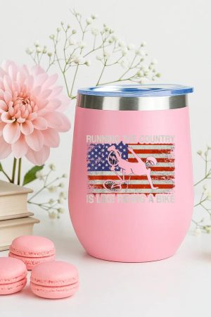 Running The Country Is Like Riding A Bike 12oz Tumbler