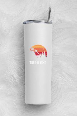 Traveler Hiking Energetic Scenic Skinny Tumbler 20oz