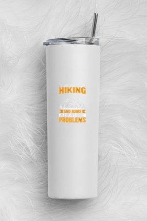 Traveler Hiking Joyful Scenic Skinny Tumbler 20oz