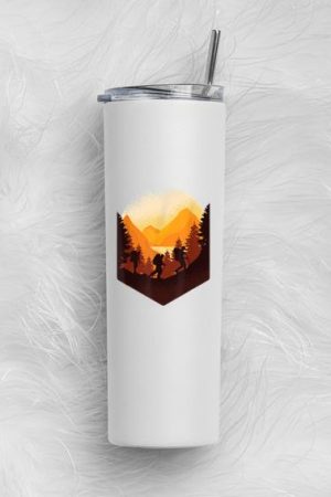 Traveling While Hiking Camping Skinny Tumbler 20oz