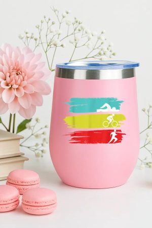 Triathlon Swim Bike Run Triathlon 12oz Tumbler