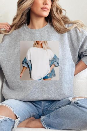 Woman Hiking Happy Retro Sweatshirt