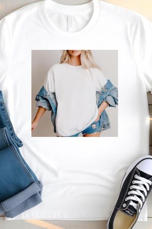 Woman Hiking Happy Retro T Shirt