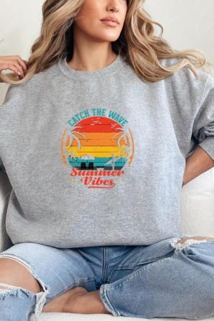 Woman Hiking Peaceful Retro Sweatshirt