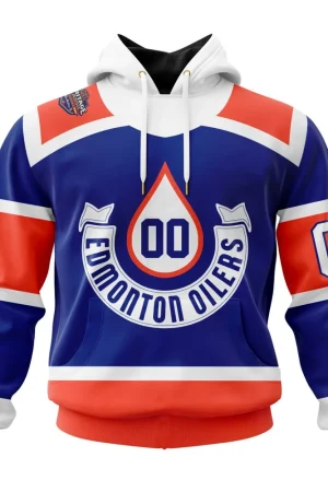 Edmonton Oilers Blue Heritage Classic All Over Print Hoodie Style 36729