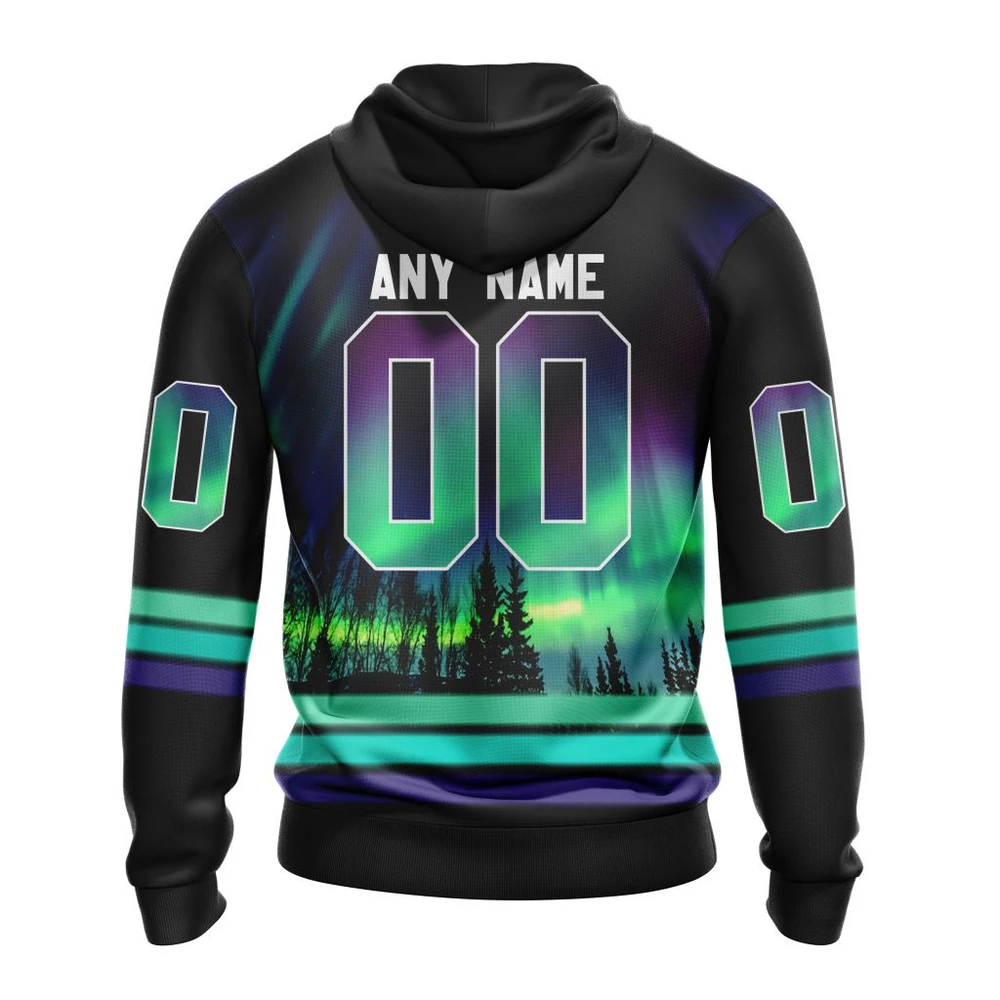 Minnesota Wild Special Design With Northern Lights All Over Print Hoodie Style 25925 - Image 2