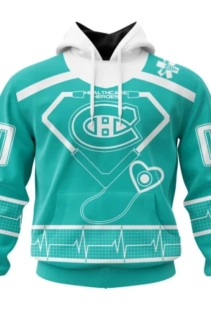 Montreal Canadiens Special Design Honoring Healthcare Heroes All Over Print Hoodie Style 86469